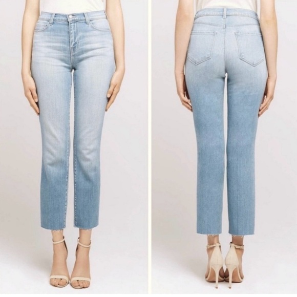 L'AGENCE Denim - L'AGENCE High Rise Blue Jeans Classic Straight Fit